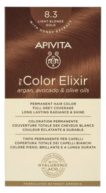 [724Ph240005817] Coloration Permanente 8.3 Blond Clair Doré My Color Elixir Apivita