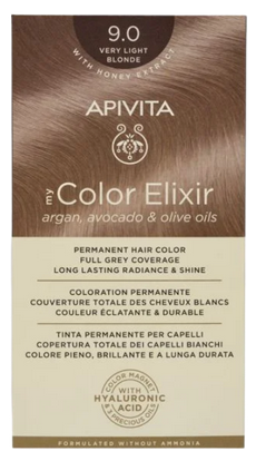 [724Ph240005818] Coloration Permanente 9.0 Blond Très Clair My Color Elixir Apivita