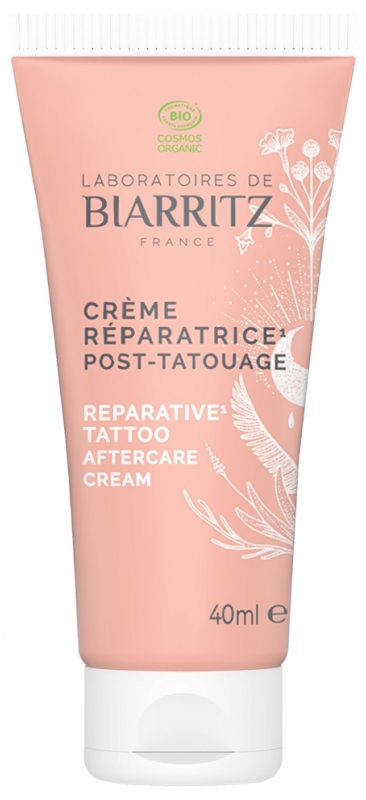 Crème Réparatrice Post-Tatouage Bio 40 ml Laboratoires de Biarritz 