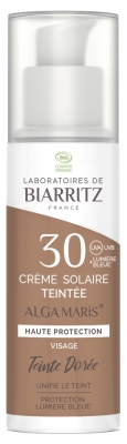 [724Ph240006403] Laboratoires de Biarritz Alga Maris Crème Solaire Teintée Visage SPF30 Bio 50 ml