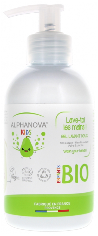 [724Ph240000724] Gel Lavant Kids Lave-Toi Les Mains ! Doux Poire Kiwi Bio 250 ml Alphanova 