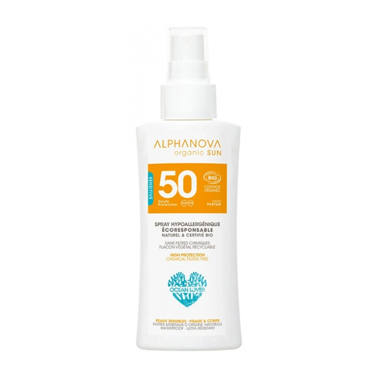 [724Ph240000757] Sun SPF50 Format Voyage Sans Parfum Bio 90 g Alphanova