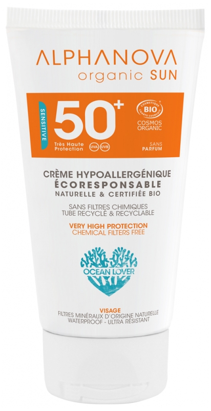 Sun SPF50+ Sans Parfum Bio 50 g Alphanova 
