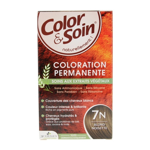 Coloration Blond noisette 7N Color & Soin Les 3 Chênes