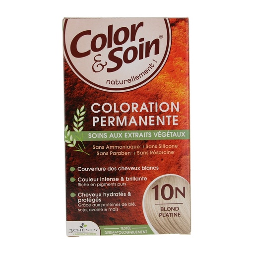 Coloration Blond platine 10N Color & Soin Les 3 Chênes