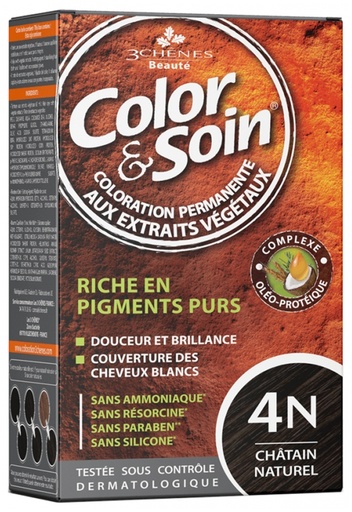 Coloration Châtain naturel 4N Color & Soin Les 3 Chênes
