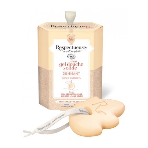 Respectueuse Mon Gel Douche Solide Gommant Bio 75 g