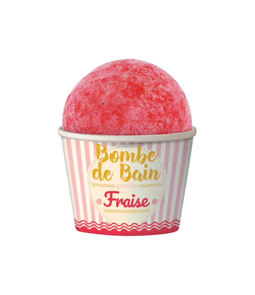 Bombe de bain Fraise Les Petits Bains de Provence